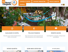 Tablet Screenshot of hostelchapada.com.br
